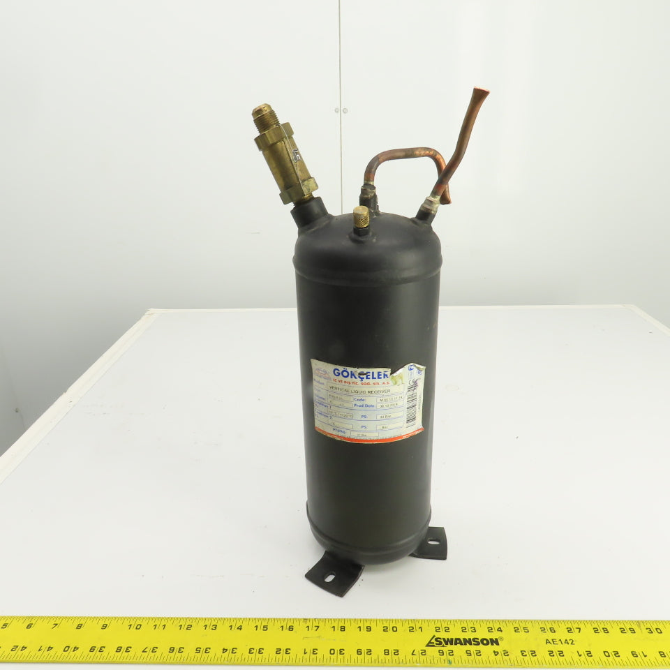 Gokceler RDG-5-UL Vertical Liquid Receiver 5 Liter From Sullair RD-400