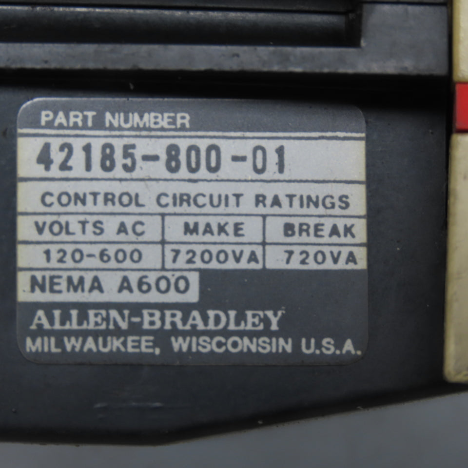 Allen Bradley 509-BOD Ser. B Size 1 Motor Starter W/Thermal Overload 120V Coil
