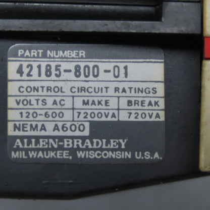 Allen Bradley 509-BOD Ser. B Size 1 Motor Starter W/Thermal Overload 120V Coil