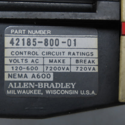 Allen Bradley 509-BOD Ser. B Size 1 Motor Starter W/Thermal Overload 120V Coil