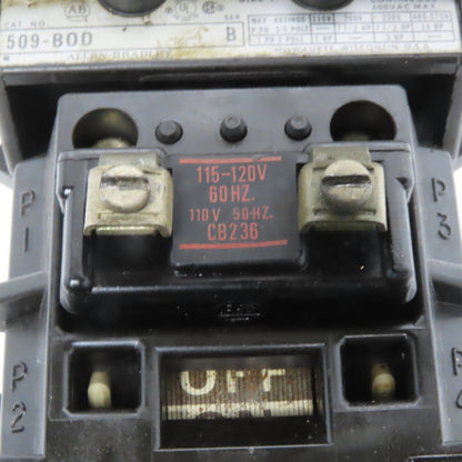 Allen Bradley 509-BOD Ser. B Size 1 Motor Starter W/Thermal Overload 120V Coil