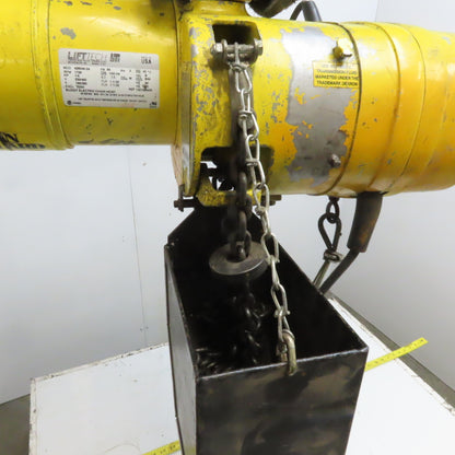 Budgit BEH2516 1/4 Ton 500Lb. 230/460V 3Ph Electric Chain Hoist 10' Lift 16FPM
