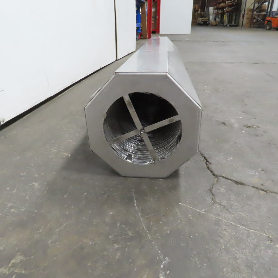 8" Aluninum Air Duct Exhaust Silencer Reducer 59" Long