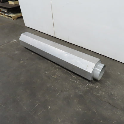 8" Aluninum Air Duct Exhaust Silencer Reducer 59" Long