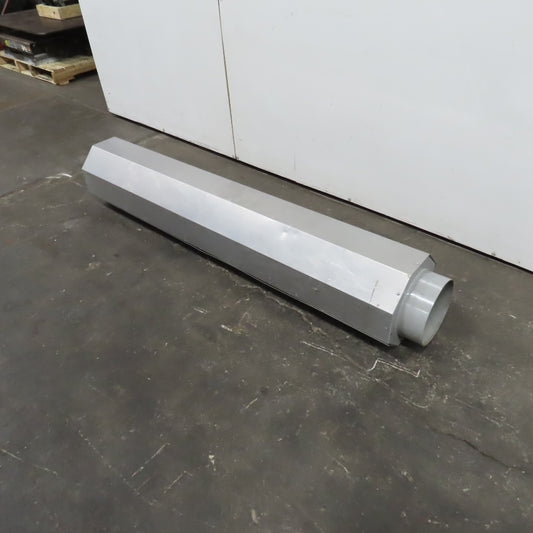 8" Aluninum Air Duct Exhaust Silencer Reducer 59" Long