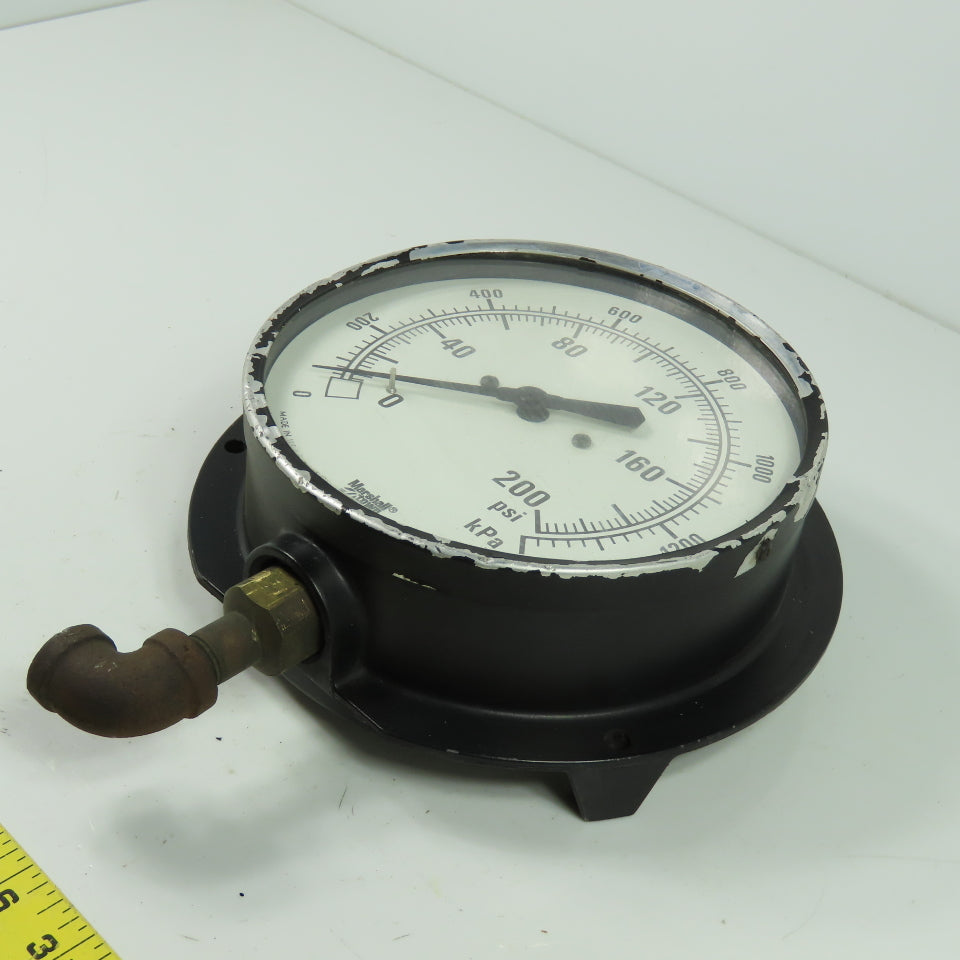 Marshall Town Pressure Gauge 0-200PSI 6" Face 0-1400 kPa