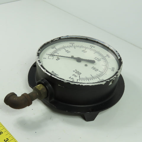 Marshall Town Pressure Gauge 0-200PSI 6" Face 0-1400 kPa