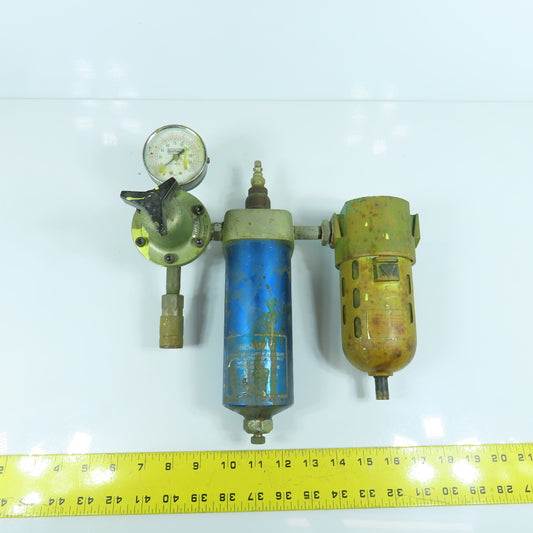 Binks 86-974 85-200 Pneumatic Air Filter & Regulator Assembly 1/4" NPT