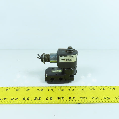Parker 524011115B 3/2 Position Pneumatic Solenoid Valve 120V Coil 150 PSI Max