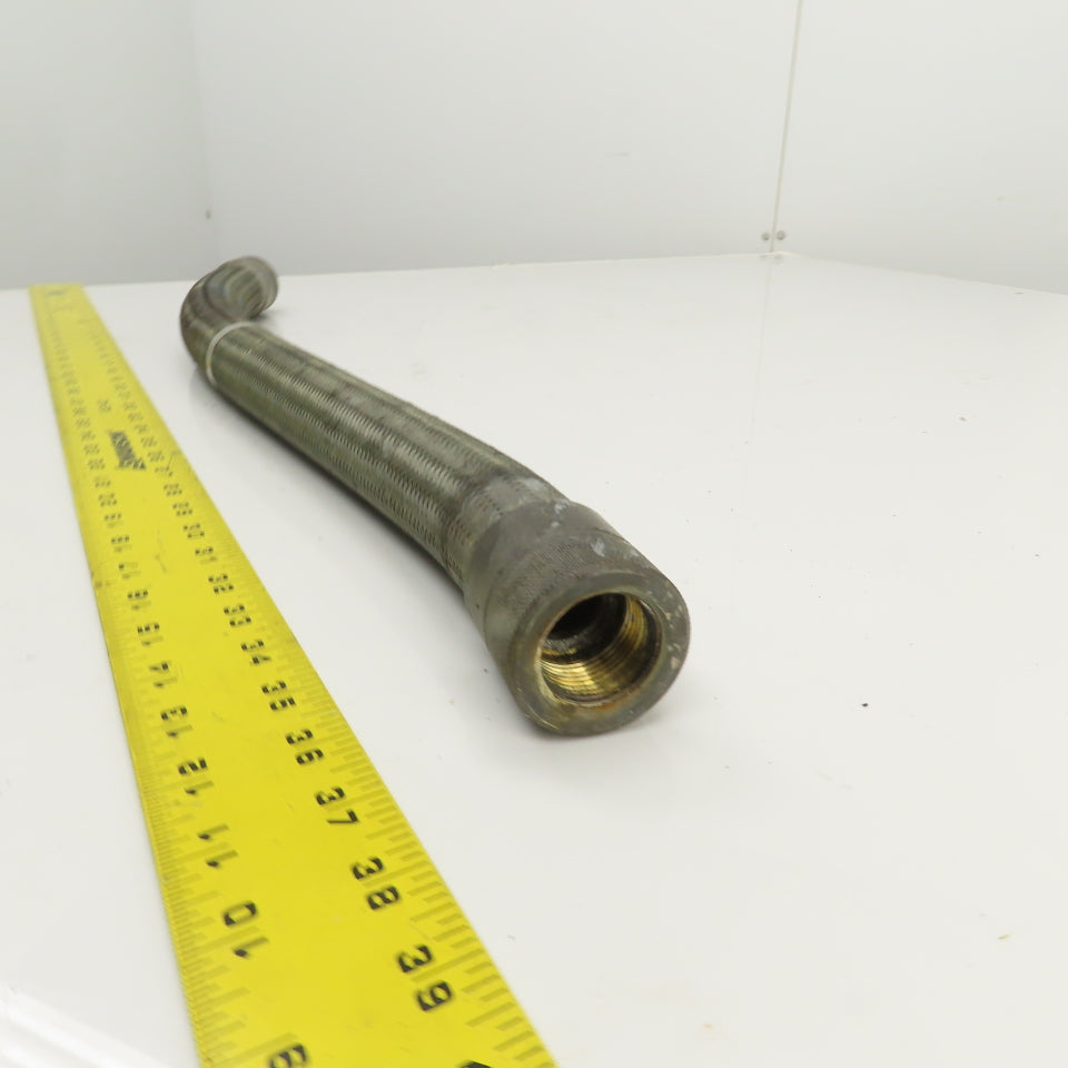 1" NPT Male x Male Stainless Steel Braided Flexible Hose 29" OAL