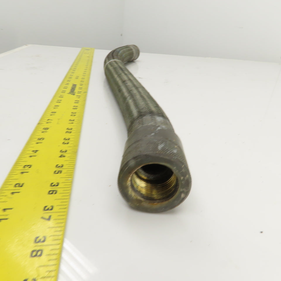 1" NPT Male x Male Stainless Steel Braided Flexible Hose 29" OAL
