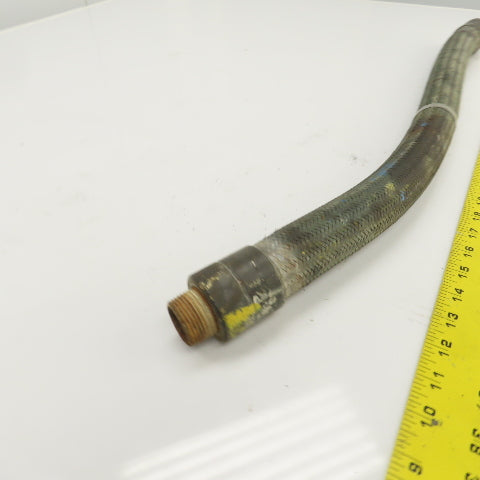 1" NPT Male x Male Stainless Steel Braided Flexible Hose 29" OAL
