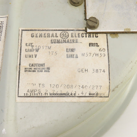 General Electric V1017M Luminaire 175 Watt 120/208/240/277V