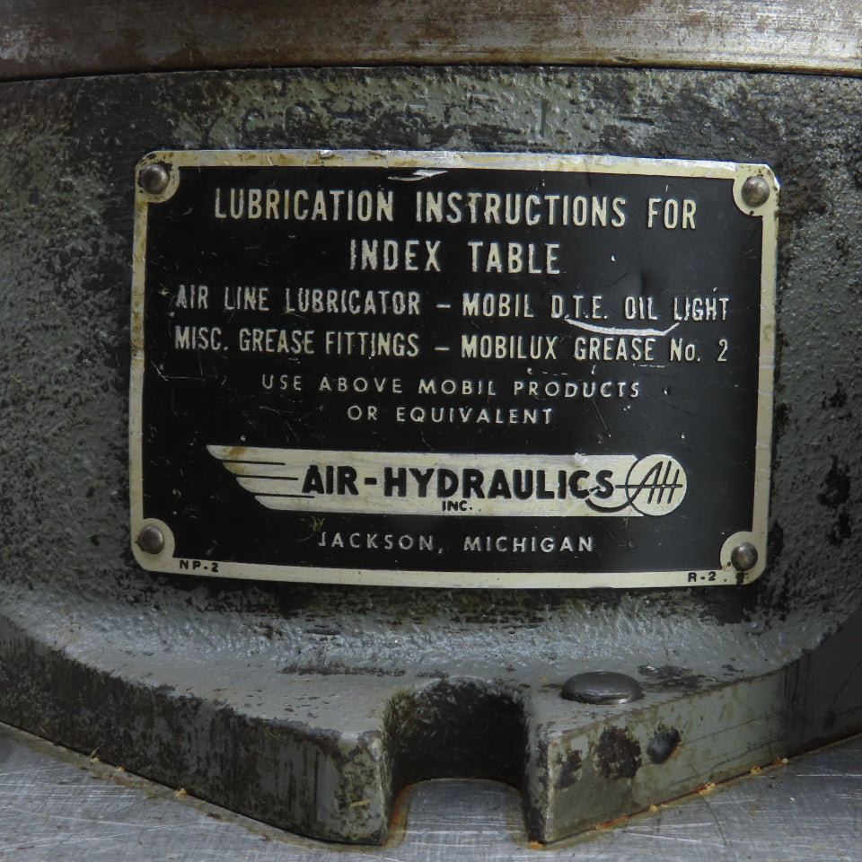 Air Hydraulics 7" Pneumatic Rotary Index Table With Sensor