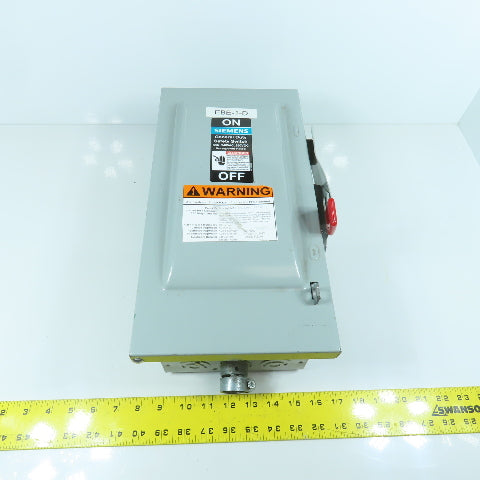 Siemens GF322N 60A General Duty Fusible Safety Disconnect Switch 2240VAC/DC