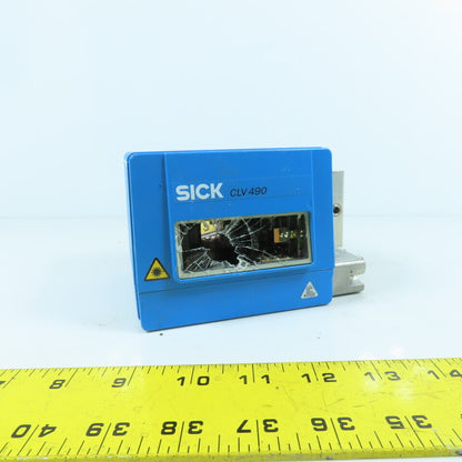Sick CLV490-0010 CLV 490 Fixed Mount Barcode Scanner W/ 2023599 (Broken Glass)