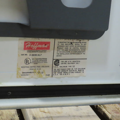Hoffman A-603610LP 60x36x 10" Electrical Enclosure W/ Backplate & 60A Disconnect