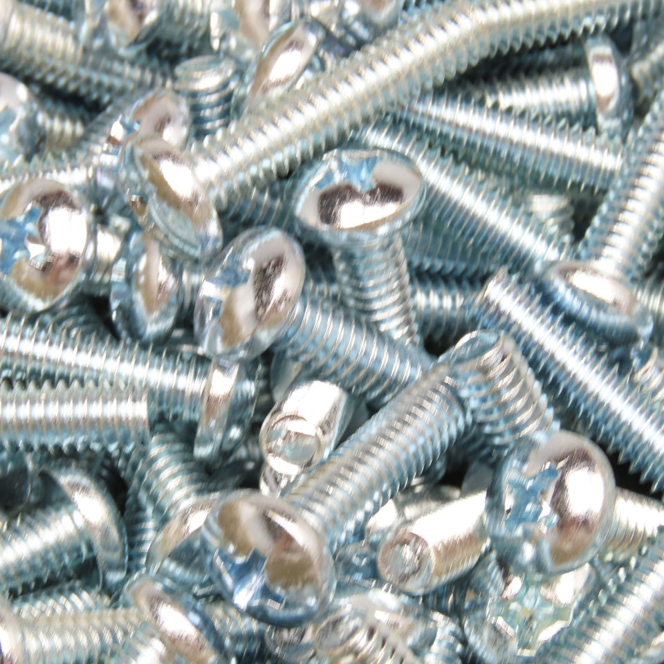 Brighton Best 1/4"-20 x 1-1/4" Zinc Pan Head Phillips Machine Screw 32Lbs