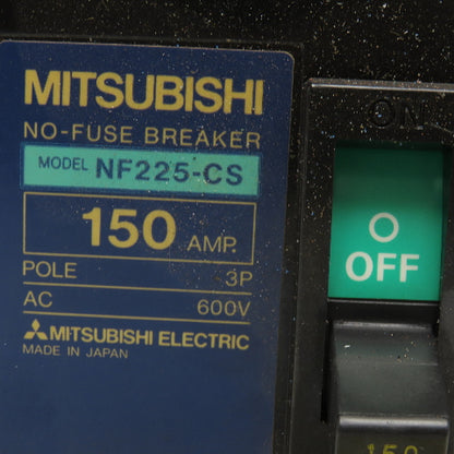 Mitsubishi NF225-CS 600V 150A 3P No Fuse Circuit Breaker