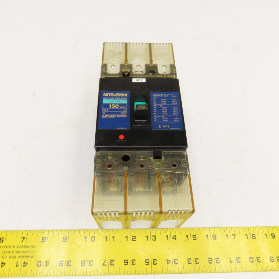 Mitsubishi NF225-CS 600V 150A 3P No Fuse Circuit Breaker