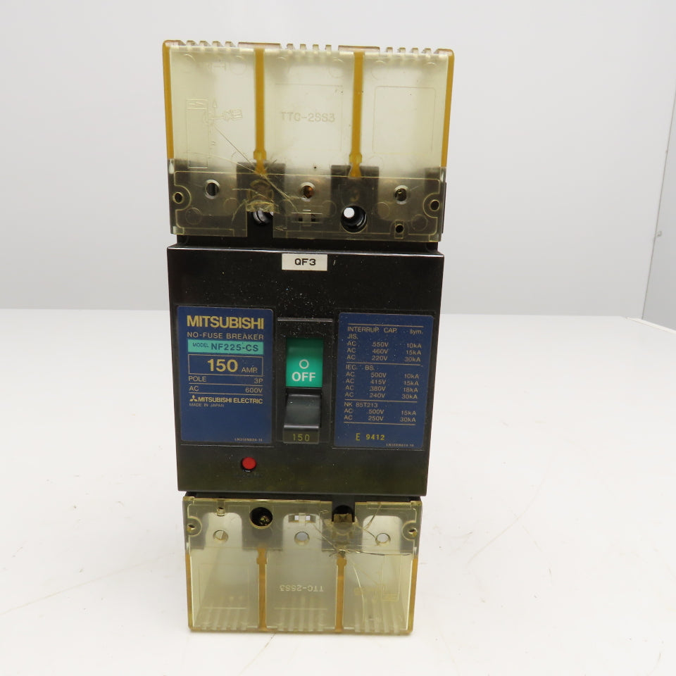 Mitsubishi NF225-CS 600V 150A 3P No Fuse Circuit Breaker