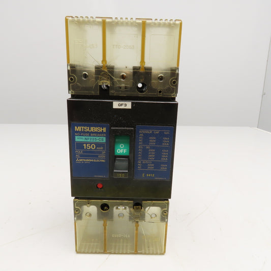 Mitsubishi NF225-CS 600V 150A 3P No Fuse Circuit Breaker