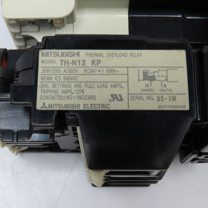 Mitsubishi S-N11 TH-N12 600V 5.5kW Contactors 1-1.6A 5.2-8A Trip Range Lot Of 2