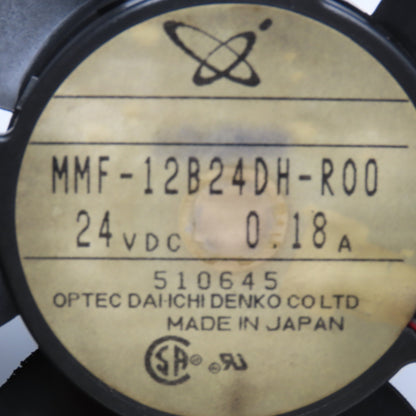 Optec Dai Ichi MMF-12B24DH-R00 24VDC Cooling Fan & Cover From Mitsubishi QX PLC