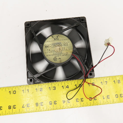 Optec Dai Ichi MMF-12B24DH-R00 24VDC Cooling Fan & Cover From Mitsubishi QX PLC