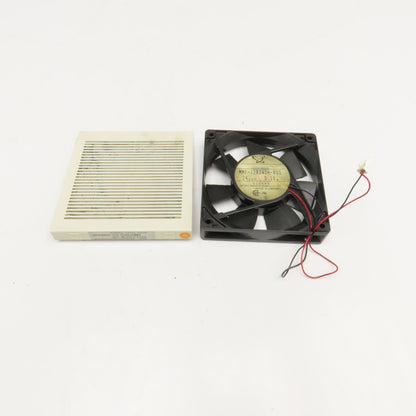 Optec Dai Ichi MMF-12B24DH-R00 24VDC Cooling Fan & Cover From Mitsubishi QX PLC
