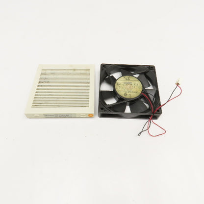 Optec Dai Ichi MMF-12B24DH-R00 24VDC Cooling Fan & Cover From Mitsubishi QX PLC