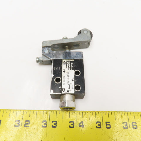 Parker 404211000 1/8" NPT Manual Air Control Valve 3/2 Position 150PSI