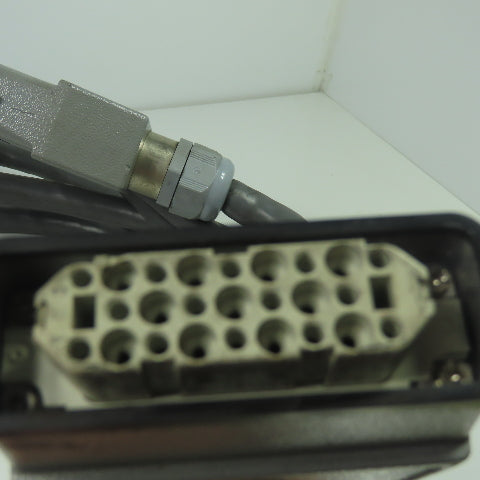 Amphenol 10B025 Female 10A025 Male 16 Pin Cable 20' 600V