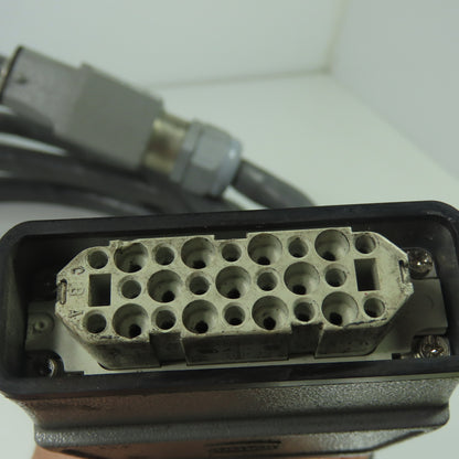 Amphenol 10B025 Female 10A025 Male 16 Pin Cable 20' 600V