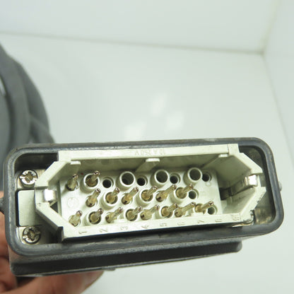 Amphenol 10B025 Female 10A025 Male 16 Pin Cable 20' 600V