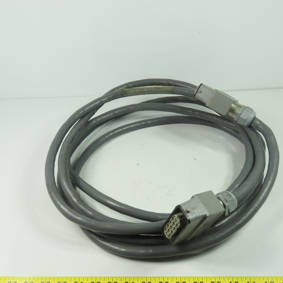 Amphenol 10B025 Female 10A025 Male 16 Pin Cable 20' 600V