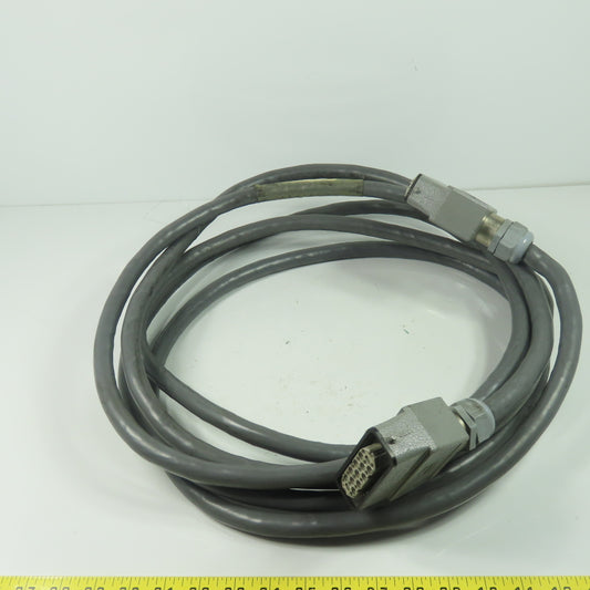 Amphenol 10B025 Female 10A025 Male 16 Pin Cable 20' 600V