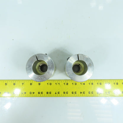22mm x 35mm Flexible Aluminum Shaft Coupling 3-1/2" OAL Lot Of 2