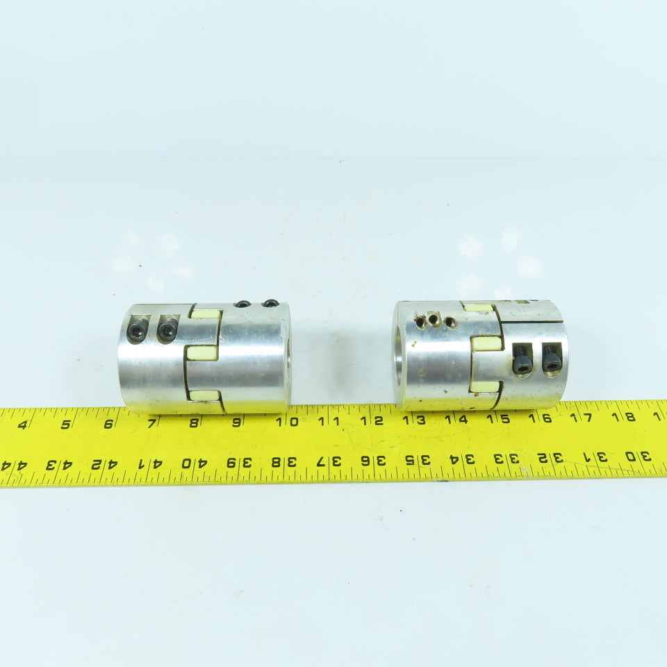 22mm x 35mm Flexible Aluminum Shaft Coupling 3-1/2" OAL Lot Of 2