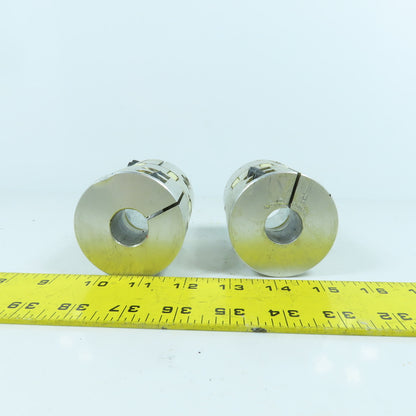 22mm x 35mm Flexible Aluminum Shaft Coupling 3-1/2" OAL Lot Of 2