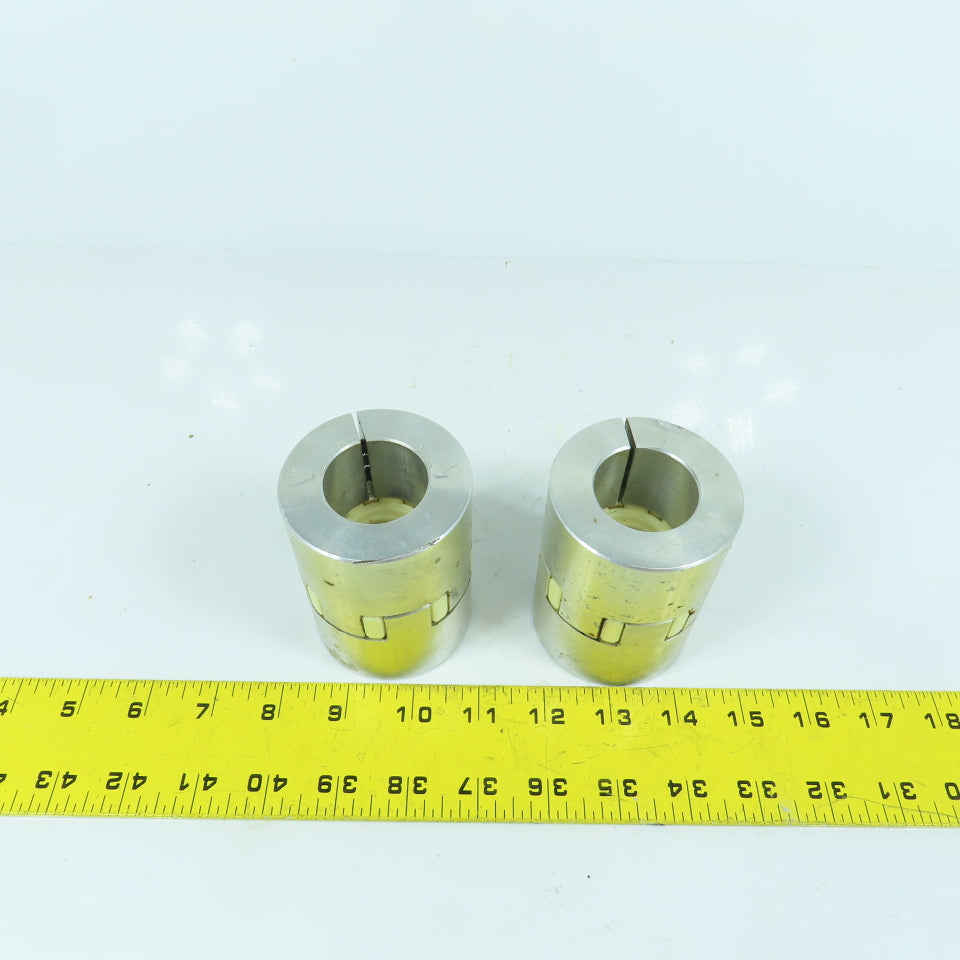 22mm x 35mm Flexible Aluminum Shaft Coupling 3-1/2" OAL Lot Of 2
