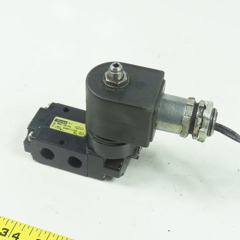 Parker 524011115B Pneumatic 3-Way 2-Pos. Solenoid Valve 150Psi 120VAC 1/4" NPT