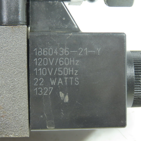 Parker D1VW020HNYCF91XB1072 120V Hydraulic Valve 5000PSI 50/60Hz 0.46A