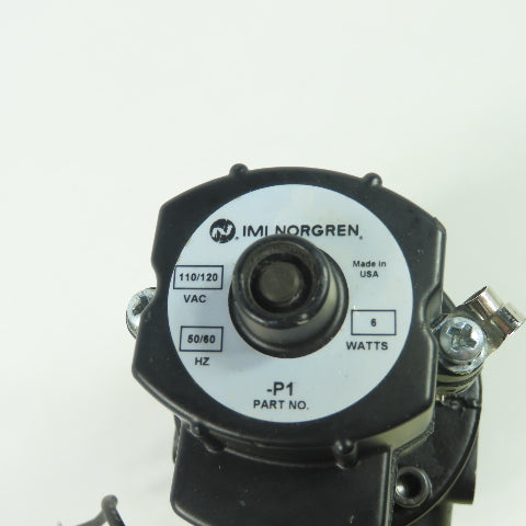 Norgren F1012C-P1 1/4" NPT Pneumatic Poppet Solenoid Valve 120V 50/60Hz 150PSI