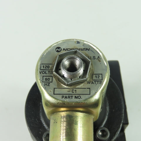 Norgren F1024B-C1 4/2 Pneumatic Poppet Solenoid Valve 120V 60Hz 150PSI