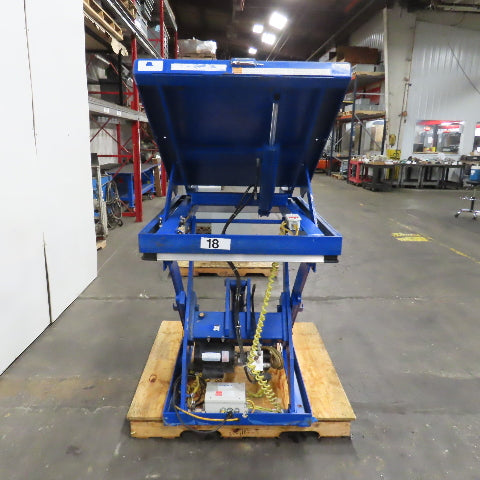 Vestil EHLTT-3648-1-47 1000LB Lift & 45° Tilt Scissor Table 115V 1PH 11-47.5" H