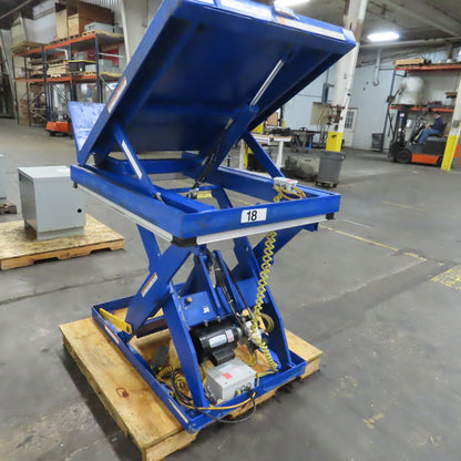 Vestil EHLTT-3648-1-47 1000LB Lift & 45° Tilt Scissor Table 115V 1PH 11-47.5" H