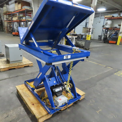 Vestil EHLTT-3648-1-47 1000LB Lift & 45° Tilt Scissor Table 115V 1PH 11-47.5" H