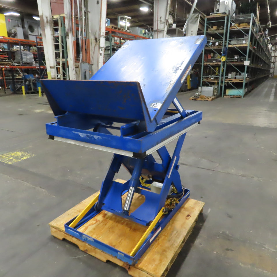 Vestil EHLTT-3648-1-47 1000LB Lift & 45° Tilt Scissor Table 115V 1PH 11-47.5" H