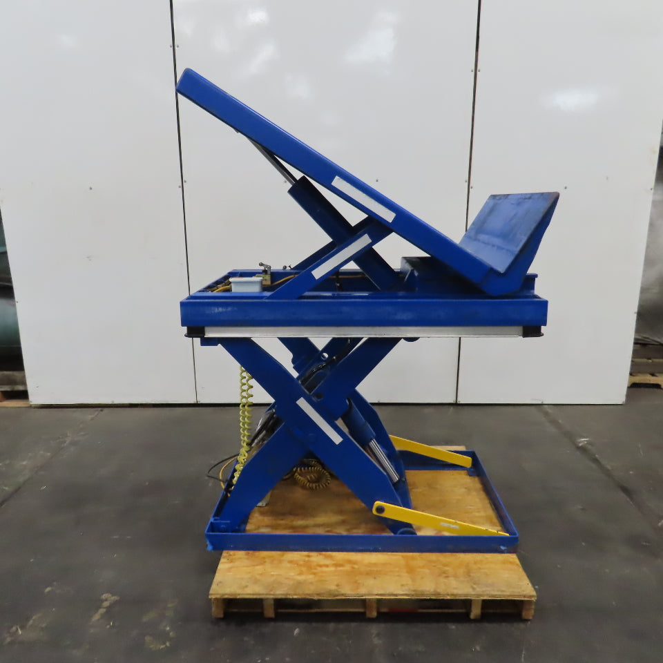 Vestil EHLTT-3648-1-47 1000LB Lift & 45° Tilt Scissor Table 115V 1PH 11-47.5" H